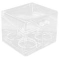 thumbnail image 2 of Caja transparente para esponjas de maquillaje, contenedor de esponjas de maquillaje con múltiples rejillas, caja de almacenamiento de escritorio, 2 of 6
