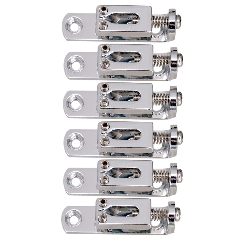 Dualoai 2 Colors Individual Single Bridge Saddles for 6 String Electric Guitar Parts