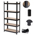 thumbnail image 2 of 1650LBS Storage Shelves 5 Tier Garage Shelving Heavy Duty 59.06" H x 27.56" W x 11.81" D Adjustable Metal Shelving Unit for Garage Shelves Utility Rack Shelf for Basement Pantry Closet Shelves,Black, 2 of 8
