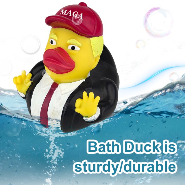 Pato de goma Trump juguetes de baño para bebé mercancía Trump pato divertido de juguete para regalo de niños
