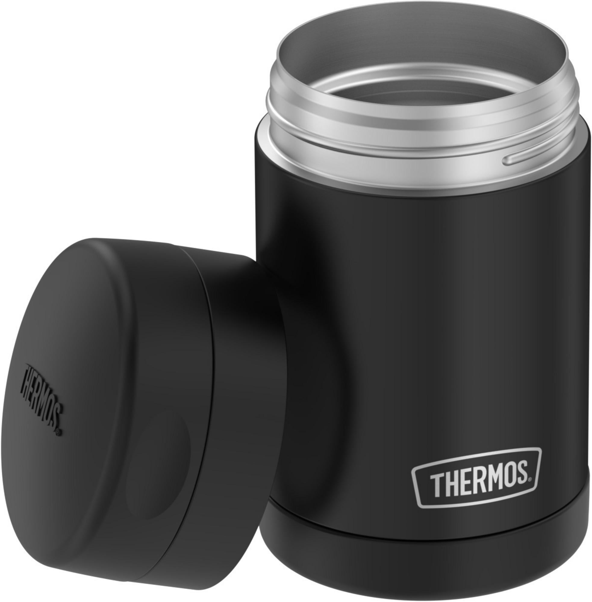 Thermos 16oz Insulated Food Jar with Folding Spoon, Matte Black