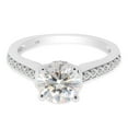 thumbnail image 3 of 1 4/9 ct. t.w Center 7MM Round Cut Lab Created Moissanite Diamond Solitaire Engagement Ring For Women In 14K Solid White Gold (G-H Color, VVS1 Clarity, 1.45 Cttw)-4.5, 3 of 7