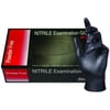 Skintx Medical Grade Nitrile Disposable Gloves, BLK50010-M-BX, Black, (Pack of 100)
