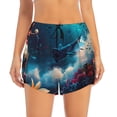 thumbnail image 2 of KLL Fantasy Underwater Adventure Pattern Shorts Women,Athletic Shorts High Waisted Running Shorts Pocket Sporty Short Gym Elastic Workout Shorts-Medium, 2 of 7