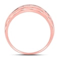 thumbnail image 4 of Solid 10K Rose Gold Real Natural Diamond Mens Wedding Band Ring 1/4 Carat - Size - 10 ( .25 Cttw ), 4 of 6