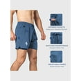 thumbnail image 3 of Zilpu Mens Quick Dry Athletic Performance Shorts with Zipper Pocket (5 inch), 3 of 6