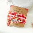 thumbnail image 5 of NICKSUN Valentine's Day Bracelets Red Heart Charms Bracelets for Women Crystal Pearl Beaded Stretch Bracelet Set Festive Birthday Party Gifts, 5 of 16