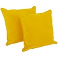 thumbnail image 1 of 25-inch Double-corded Solid Twill Square Floor Pillows with Inserts (Set of 2), Sunset, 1 of 1