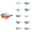 Black, variant on Krdevn Mens Half Frame Sport Sunglasses, Cool Colorful Mirror Lens Sun Protection Cycling Driving Outdoor Shades