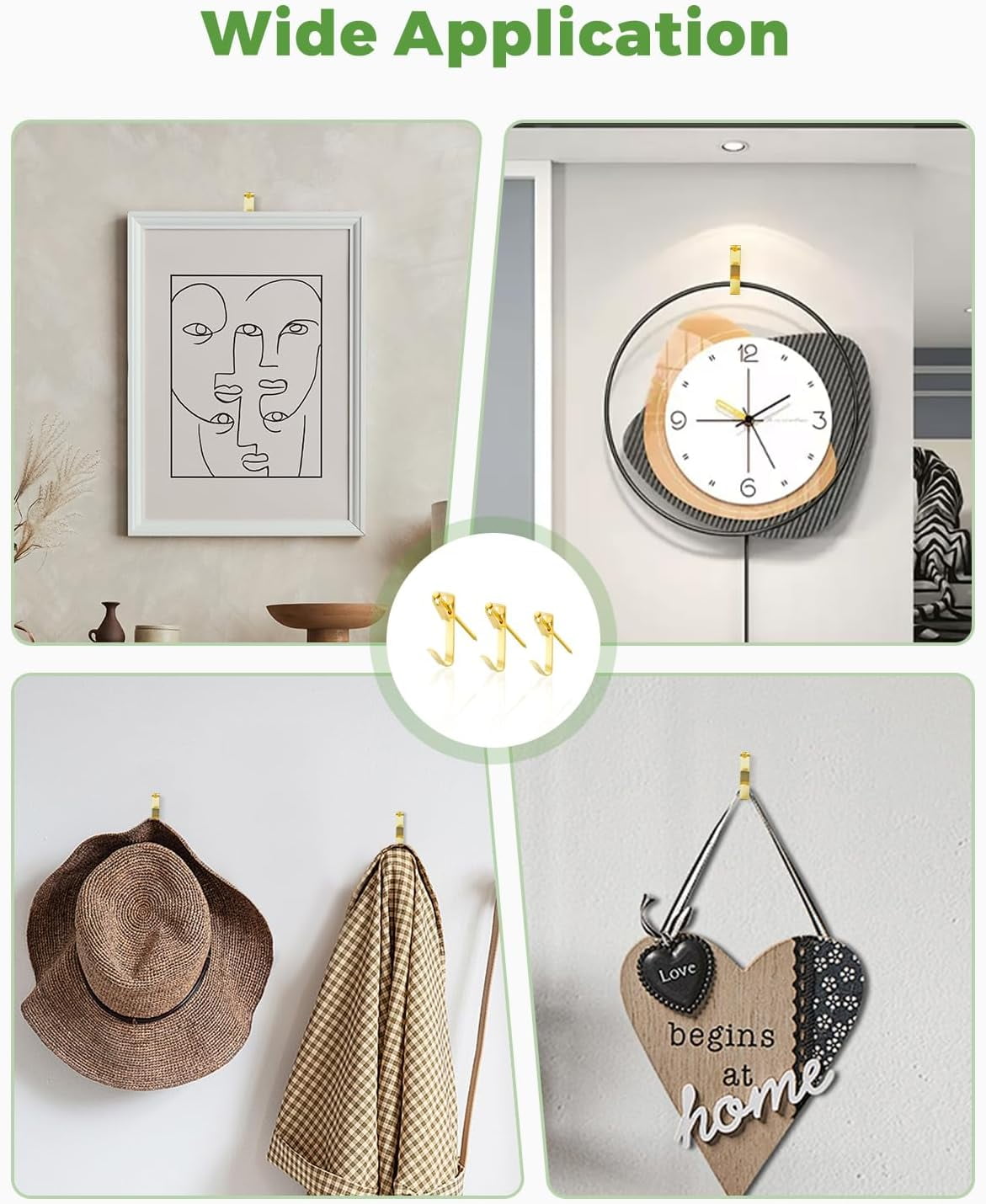 Picture Hanging Kit Assorted Hooks and Nails, Heavy Duty Frames Hangers, Wall Hooks, Nails, Nail Keeper, Sawtooth, Wire, D Ring, Wall Hanging Kit for Art, Canvas, Mirror
