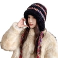 thumbnail image 4 of Women's Sherpa Lined Knit Hat with Ear Covers, Winter Beanie for Cold Weather, 4 of 6