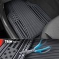 thumbnail image 5 of Motor Trend Flag Floor Mats Full Set - Durable Black Rubber Car Floor Mats for Trucks Cars SUV with Two Tone Accent, Flag Gray, 5 of 10