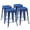 Blue, variant on edx Metal Dining Chairs Set of 4, 18" Stackable Indoor Industrial Vintage Chairs, Black