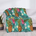 thumbnail image 3 of Fotbe Pineapple Manta de Franela con Estampado, Manta Ultrasuave para Cama, Sofá, Auto, Hipoalergénica y Antibolitas-80"x60", 3 of 6