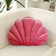 thumbnail image 6 of sunsanly 3D Velvet Shell Pillow Soft Insert Seashell Ocean Beach Theme Throw Pillow Cozy Cushion for Home Sofa Office Couch, 6 of 7