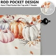 thumbnail image 6 of Fall Kitchen Curtains and Valance Set of 3, Autumn Pumpkin Kitchen Window Tier Curtains Floral Farmhouse Window Valances Rod Pocket Panels for Fall Home Decor, 6 of 7