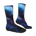 thumbnail image 4 of Yiaed Red And Blue Abstract Print Great elasticity Crew Socks Sports socks for Men and Women, 4 of 5