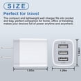 thumbnail image 6 of 3 Port USB Wall Charger, Type C Charger with 3pcs 10FT USB C Cable Phone Cables Cables Type C Charging Cords, Android Charger USB Plug Power Station Charging Brick USB Charger Block[White], 6 of 9