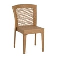 thumbnail image 5 of Christopher Knight Home Stackable Patio Dining Chairs with Ratten and Metal Frame, Beige, Set of 2, 5 of 19