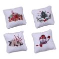 thumbnail image 3 of 4 Piezas de Almohadas Navideñas para Casa de Muñecas, Accesorios de Fotografía para Dormitorio, Microescena, 3 of 9