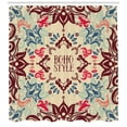 thumbnail image 3 of Ambesonne Flower Shower Curtain, Ornate Floral Ethnic, 69"Wx84"L, Maroon Beige Violet Blue, 3 of 3