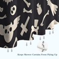 thumbnail image 6 of Dark Halloween Ghosts Skulls and Bats Shower Curtain 36"x72" ,Bathroom Decorative Shower Curtains Set with 12 Hooks,Modern Waterproof Washable Shower Curtain, 6 of 6