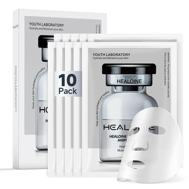 HEALOINE Mascarilla facial de ácido hialurónico con niacinamida Mascarilla facial nocturna Incluso tono de piel Mascarilla facial para mujeres Hidratante Humedad Elasticidad para todo tipo de piel Cui