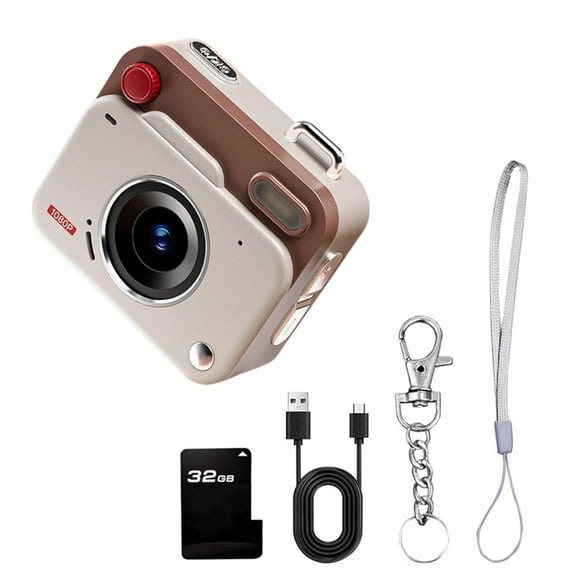 Vintage Style Miniature Digital Camera 1080P Resolution 32GB Expandable Memory Perfect For Pet Photography And Adventure