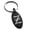Black, variant on Stainless Steel Letter Z Initial Old English Monogram Engraved Small Oval Charm Keychain Keyring