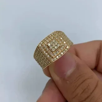 Mens Silver CZ Pinky Ring | Appx 7.4 Grams - Walmart.com