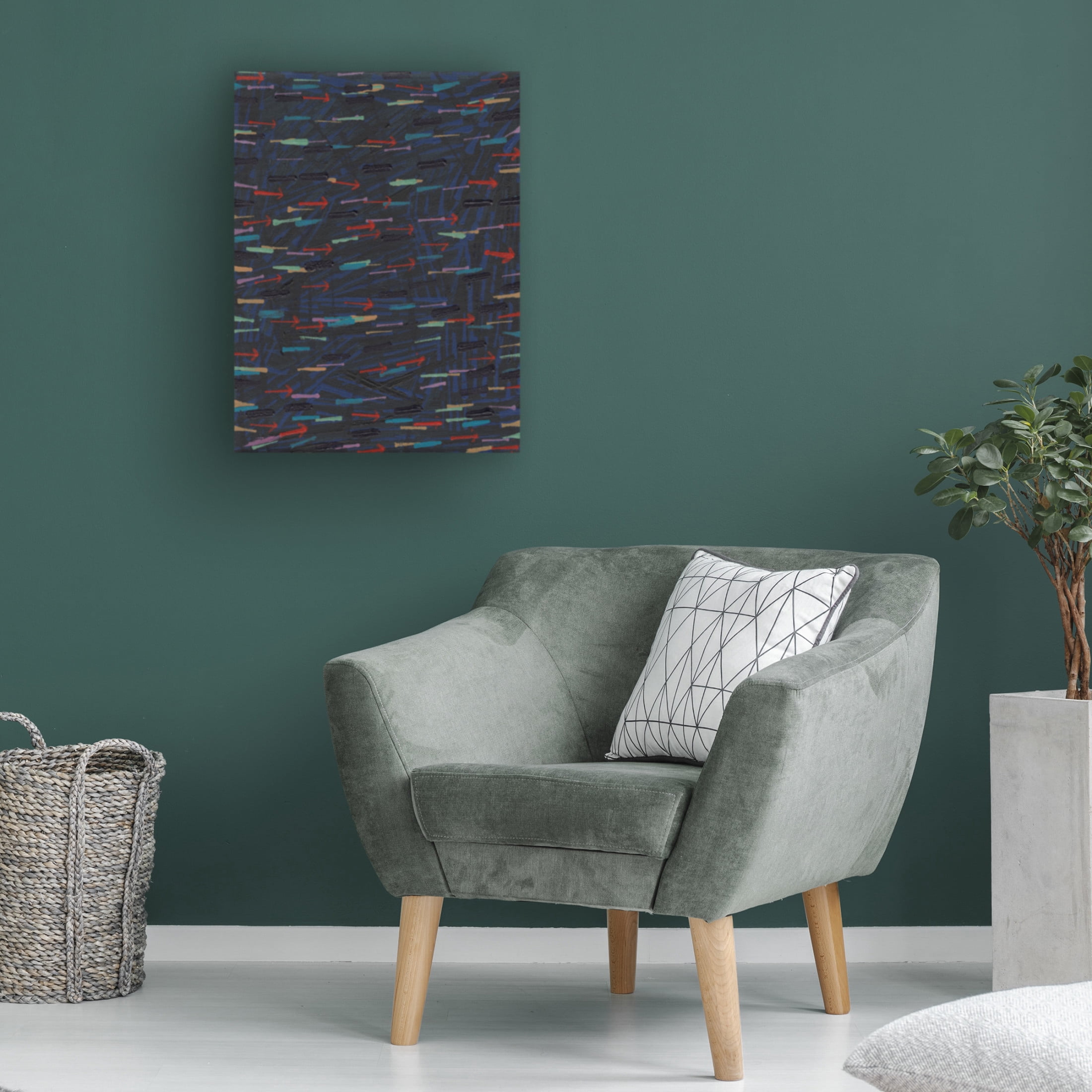 Canvas Wall Art - Jodi Fuchs 'Forward I' Wall Art for Living Room, Bedroom, or Office Décor by Trademark Fine Art - 14 x 19 Inches