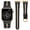 Black-Gold, variant on Leather Band Compatible with Apple Watch Bands 38/40/41/42/44/45/46/49mm Women, Dressy Premium Leather Strap with Stainless Steel Metal Chain for iWatch Series 11 10 9 8 7 6 5 4 SE/Ultra 3 2 1