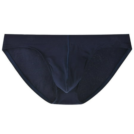 

Mens Sexy Low Waist Cotton Underwear Pouch Breathable Briefs Bikini Underpants