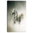 thumbnail image 2 of Cheval Blanc Intelligent Courant - Art Mural sur Toile Animal, 2 of 3