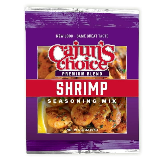 Cajun’s Choice Shrimp Seasoning Mix, Barbecue Shrimp Spice Packet, 0.3 oz, 12 Pack