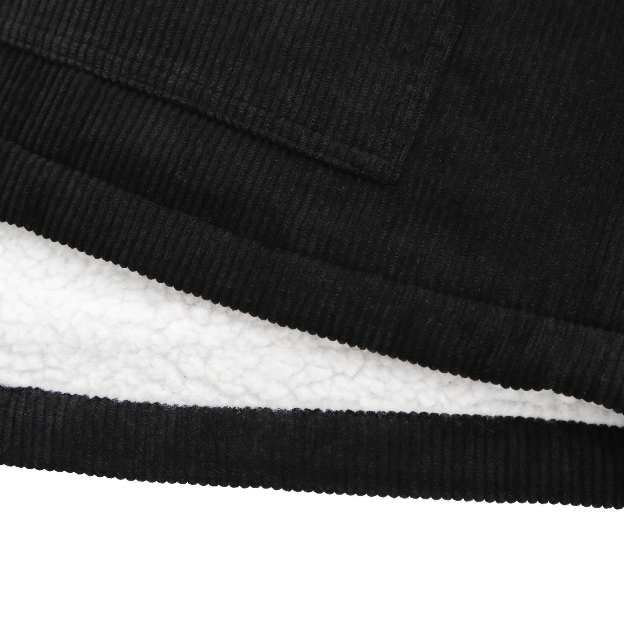 Beautiful Giant Men's Corduroy Jacket with Sherpa Lining Winter Warm Zip-Up Hooded Coat Thick Thermal Outerwear