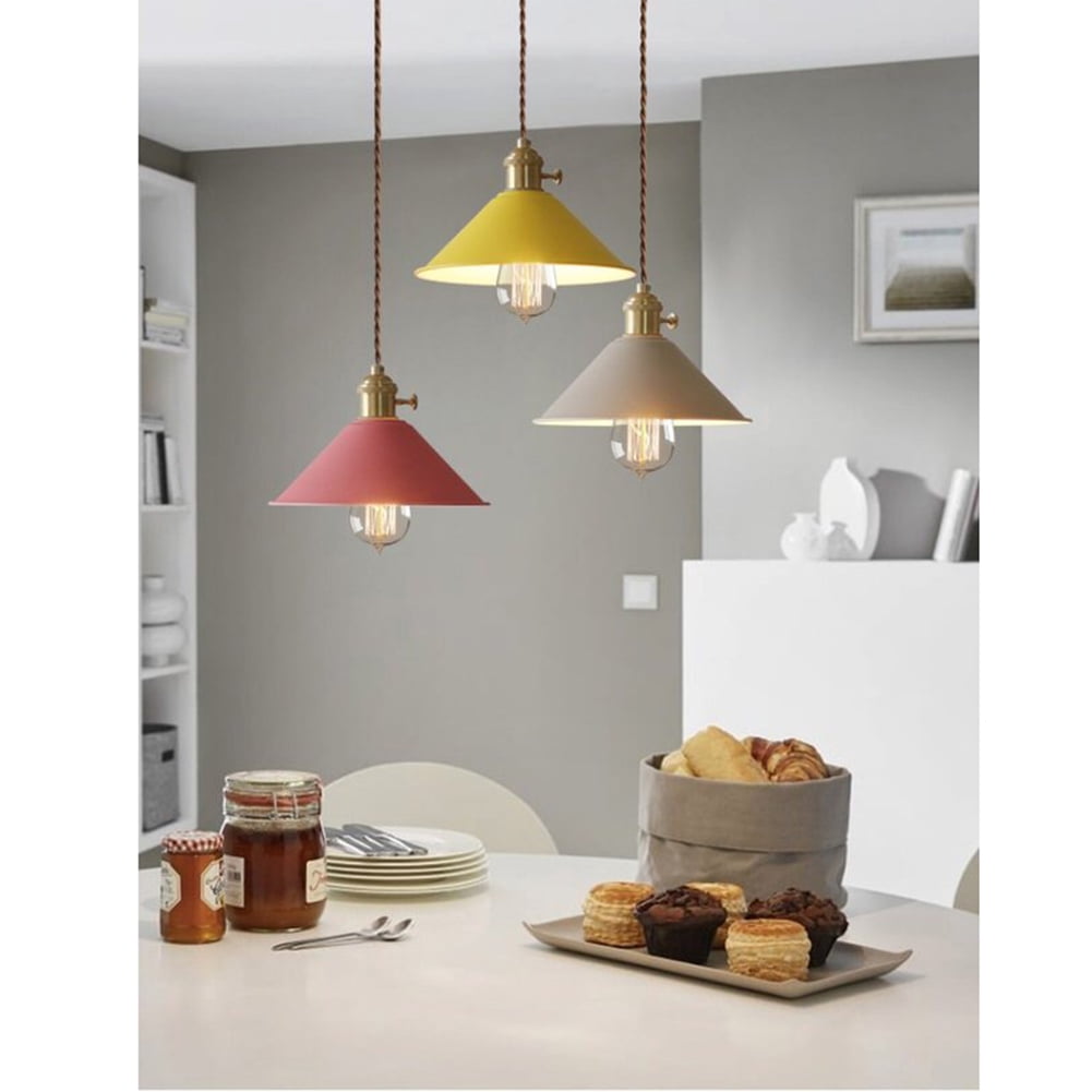 Small Industrial Retro Style Pendant Lighting for Kitchen Sink, Mini Vintage Metal Dining Room Pendant Light Fixtures Over Table, Single Rustic Farmhouse Hanging Lamp Ceiling Chandelier