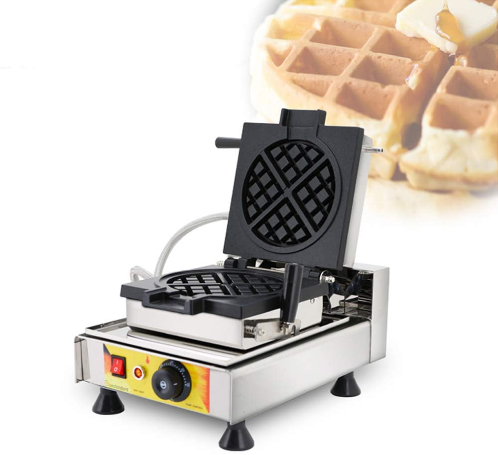 Commercial Nonstick Electric Rectangular Belgium Waffle Maker Iron Baker Machine 