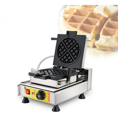 

INTBUYING Commercial 4pcs Round Rotated Waffle Maker Belgian Nonstick Electric Machine Iron Baker at High Precision Template for Home and Kitchen