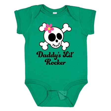 

Inktastic Daddy s Little Rocker Skull Gift Baby Girl Bodysuit