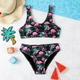 thumbnail image 3 of WOLLED Teen Kids Girls Swimsuit Toddler Quick Dry Bathing Suit Ruffle Swimwear Two-Piece Sport Bikini Set 6-12Y, 3 of 10