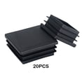 thumbnail image 2 of relayinert 20pack/lot Non-slip Square Pipe Plugs For Moisture Resistant Chair And Table black 1Set, 2 of 6