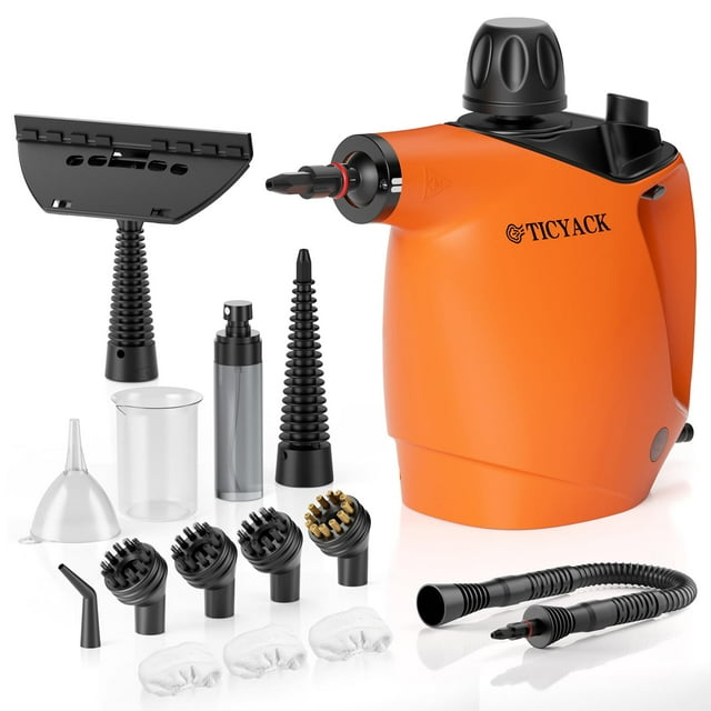 Limpiador a vapor portátil TICYACK de 500 ml con 16 accesorios
