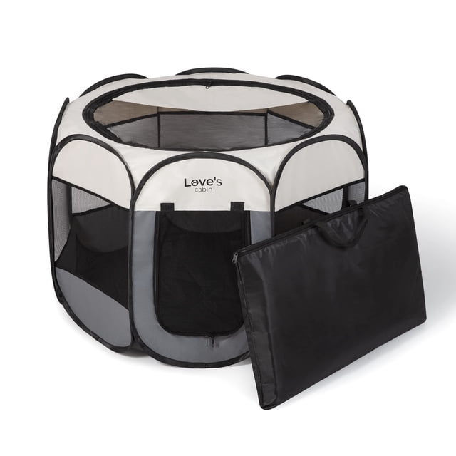 Jaula Pet Playpen Love's Cabin para cachorros y perritos, para interiores y exteriores
