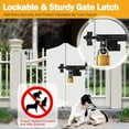 thumbnail image 3 of Door Lock Bolt Gate Latch - Heavy Duty Fence Slide Latches Outdoor Doors Latches Hardware Vinyl Gates Locks Black Barrel Bolt Locking Sliding Bolt Latch Padlock Hole for Wooden Fence Yard Shed Barn, 3 of 7