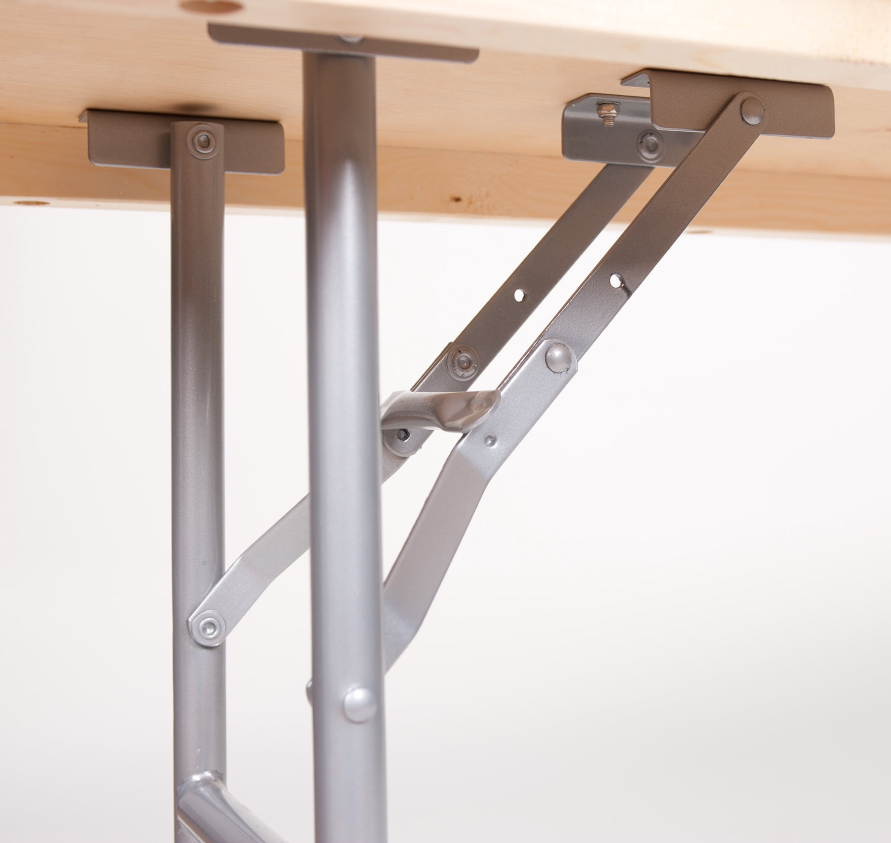 8' x 18" WFT Series Russian Birch Wood Folding Table - Rubber Edge