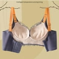 thumbnail image 5 of LYEAA Plus Size Bras for Women Push up with Lace Padded Wireless Daily Bras Wirefree Adjustable Strap Lift Soft Bralette No Wire Breathable Comfort Sleeping Bras Gray 38/85C, 5 of 5