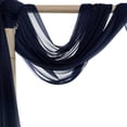thumbnail image 6 of MDS Pack of 25 Yard Wedding Arch Draping Fabric sheer Chiffon Fabric Drapery for Wedding Ceremony Reception Swag and Backdrop Decorations Fabric 60” width - Navy Blue, 6 of 6