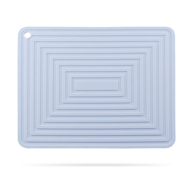 Mapa de mesa resistente al calor onda de silicona olla olla soporte de placemática reutilizable colgante cojín tazón copa comedor almohadilla de escritorio luz azul Methold HA051303-07