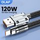 thumbnail image 2 of Cable USB tipo C de 120 W y 6 A, cable de datos trenzado de nailon de carga rápida para Samsung, Huawei, Xiaomi Redmi POCO, cables USB C de carga rápida, 2 of 5